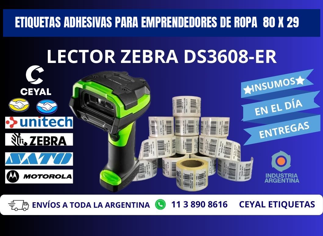 ETIQUETAS ADHESIVAS PARA EMPRENDEDORES DE ROPA 80 x 29