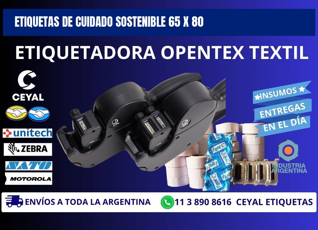 ETIQUETAS DE CUIDADO SOSTENIBLE 65 x 80