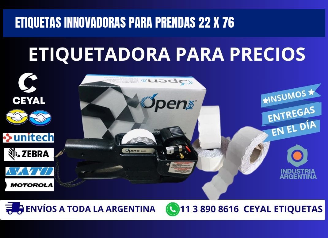 ETIQUETAS INNOVADORAS PARA PRENDAS 22 x 76