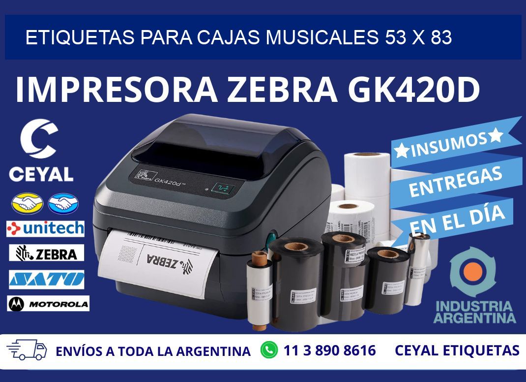 ETIQUETAS PARA CAJAS MUSICALES 53 x 83