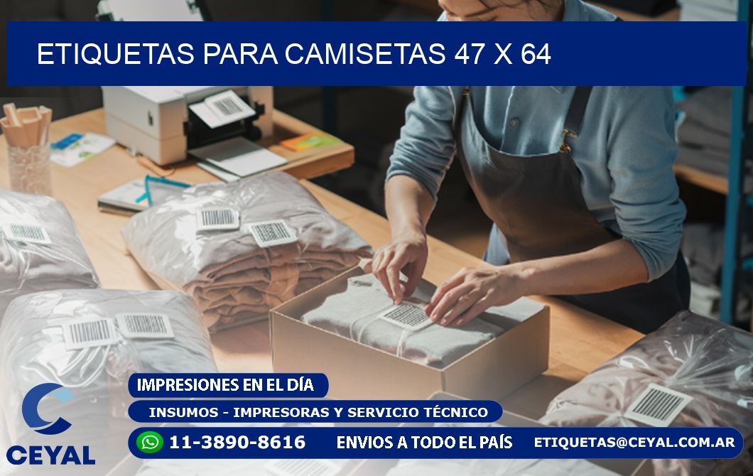 ETIQUETAS PARA CAMISETAS 47 x 64