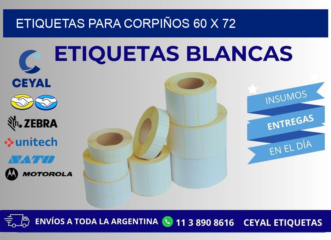 ETIQUETAS PARA CORPIÑOS 60 x 72