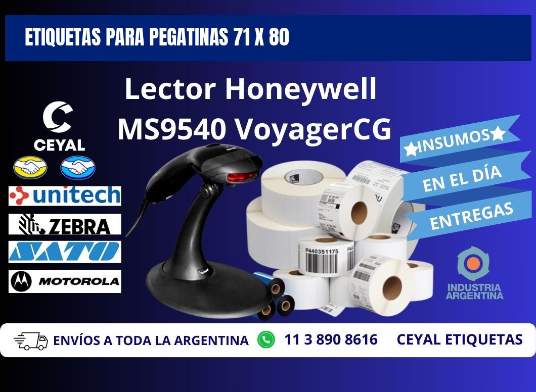 ETIQUETAS PARA PEGATINAS 71 x 80