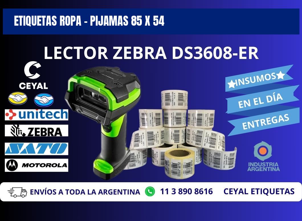 ETIQUETAS ROPA - PIJAMAS 85 x 54