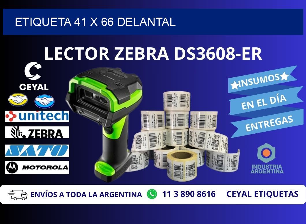 Etiqueta 41 x 66 delantal