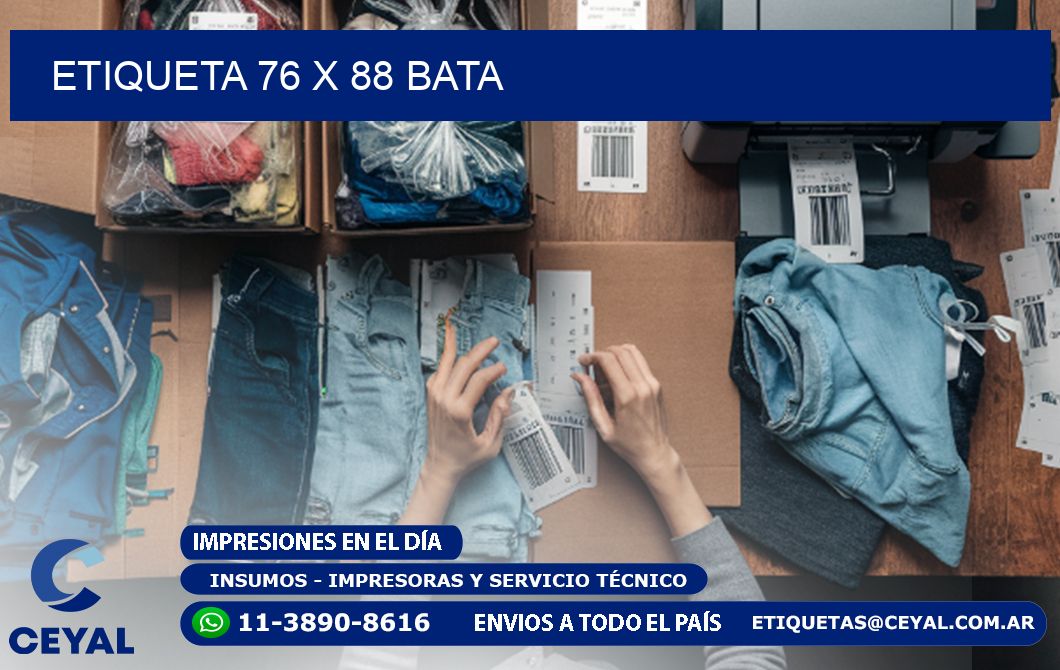 Etiqueta 76 x 88 bata