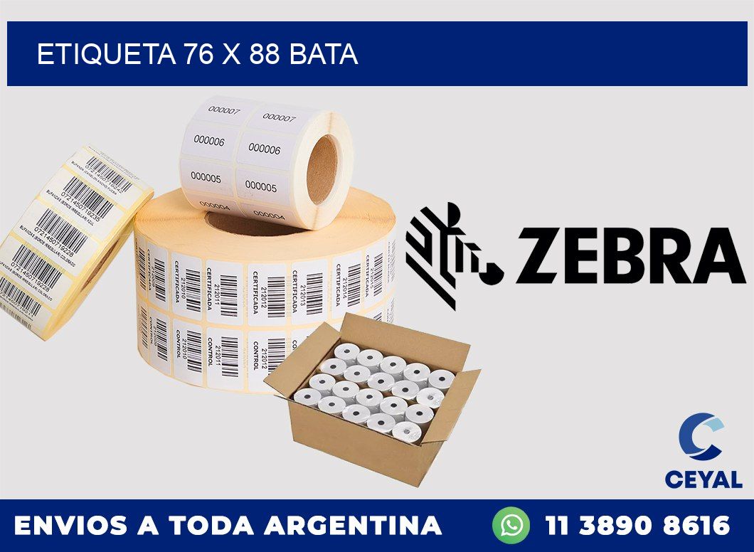 Etiqueta 76 x 88 bata