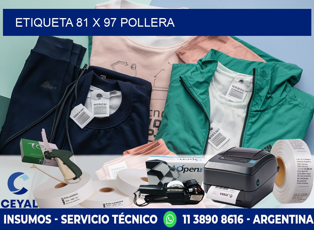 Etiqueta 81 x 97 pollera