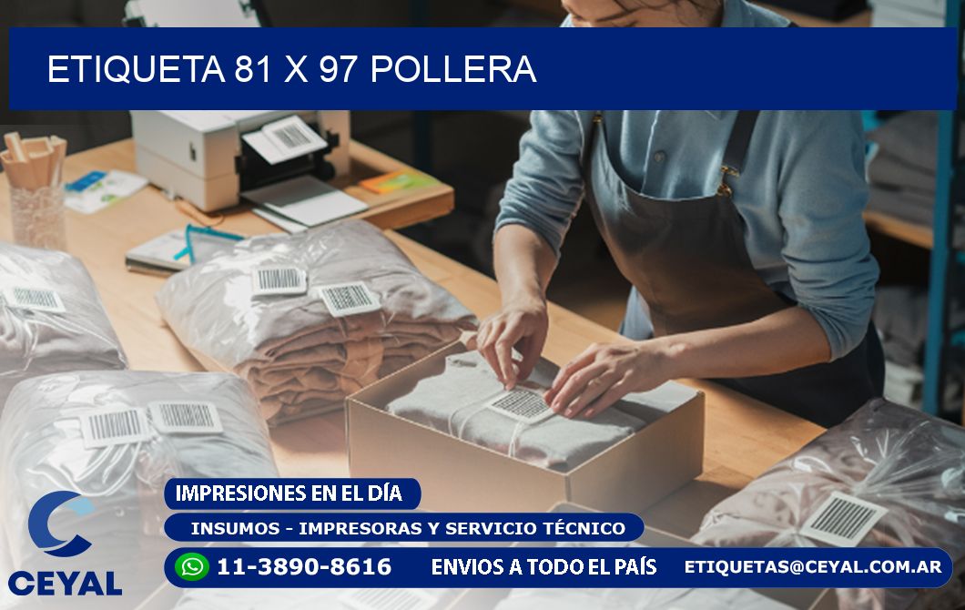 Etiqueta 81 x 97 pollera