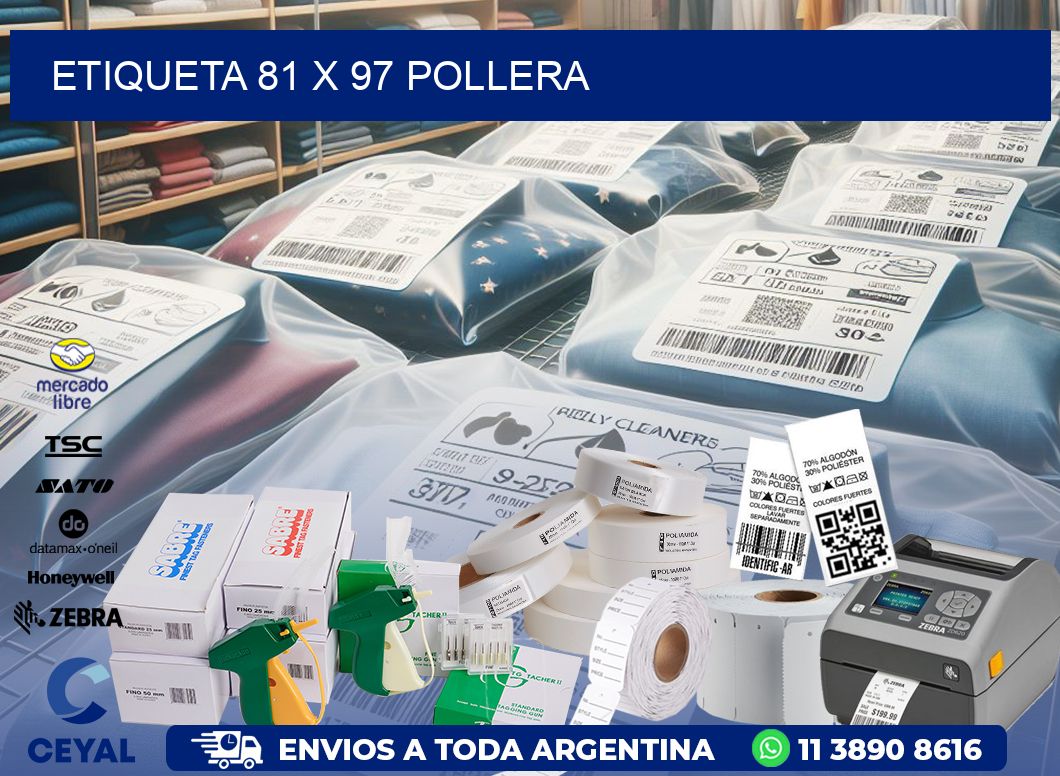 Etiqueta 81 x 97 pollera