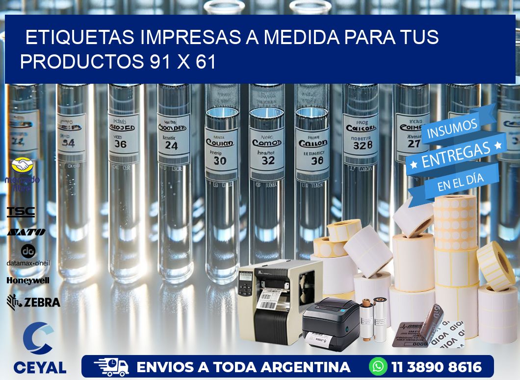 Etiquetas Impresas a Medida para tus Productos 91 x 61