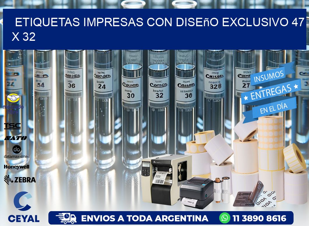 Etiquetas Impresas con Diseño Exclusivo 47 x 32
