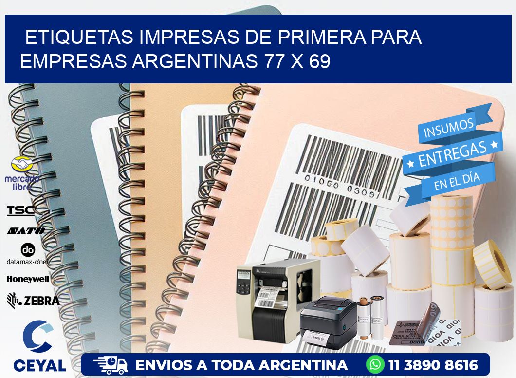 Etiquetas Impresas de Primera para Empresas Argentinas 77 x 69