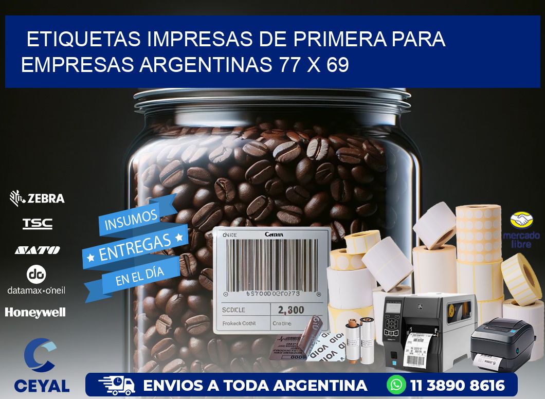 Etiquetas Impresas de Primera para Empresas Argentinas 77 x 69