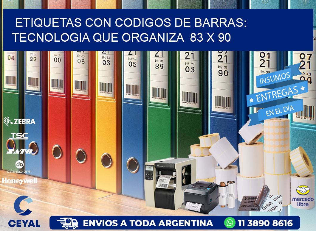 Etiquetas con Codigos de Barras: Tecnologia que Organiza  83 x 90