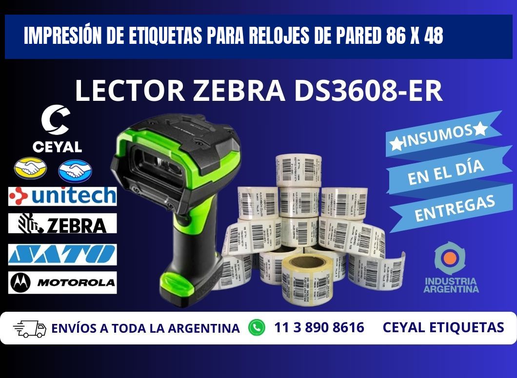 IMPRESIÓN DE ETIQUETAS PARA RELOJES DE PARED 86 x 48