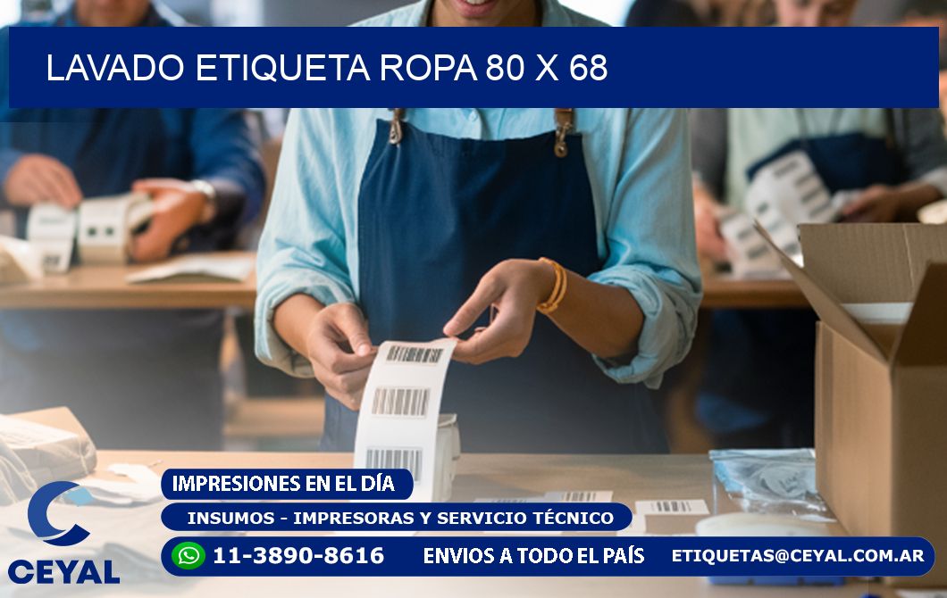 LAVADO ETIQUETA ROPA 80 x 68