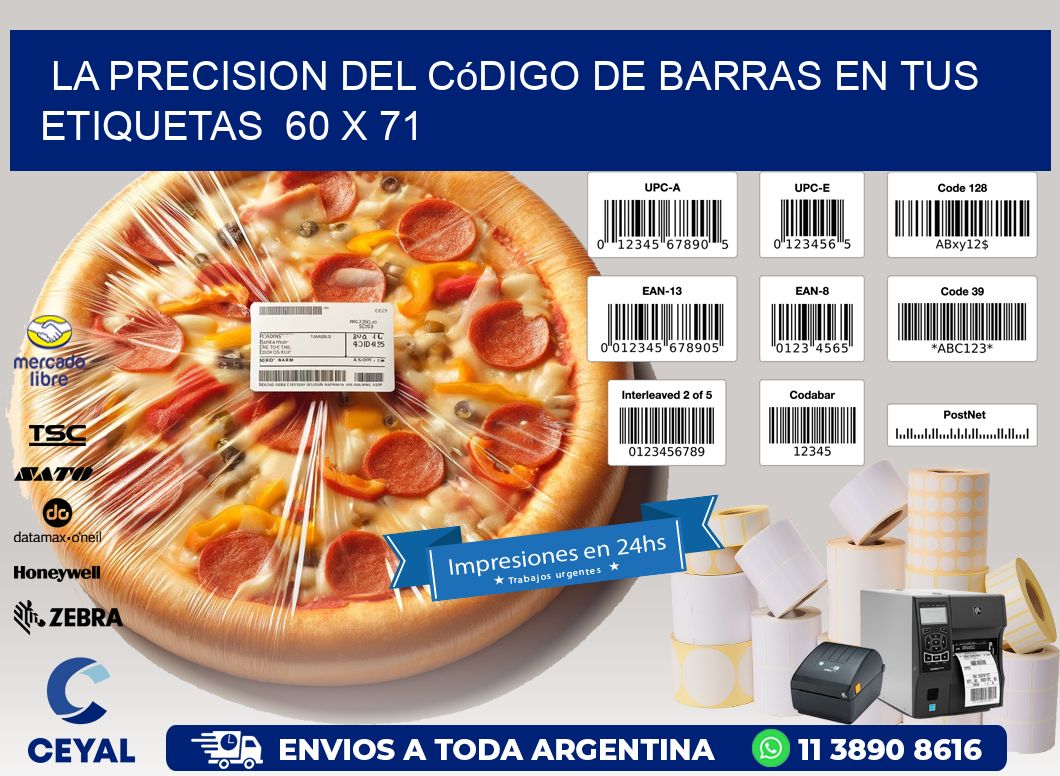 La Precision del Código de Barras en tus Etiquetas 60 x 71
