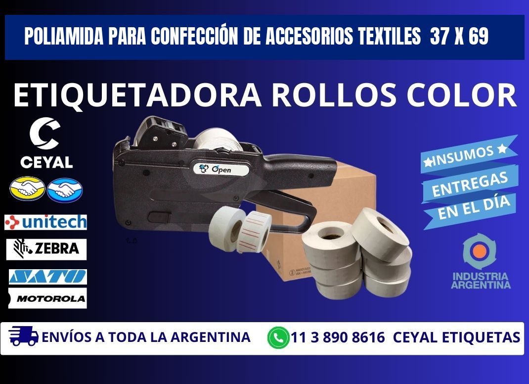 POLIAMIDA PARA CONFECCIÓN DE ACCESORIOS TEXTILES 37 x 69