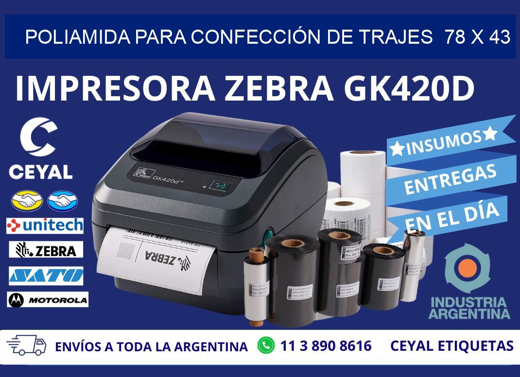 POLIAMIDA PARA CONFECCIÓN DE TRAJES 78 x 43