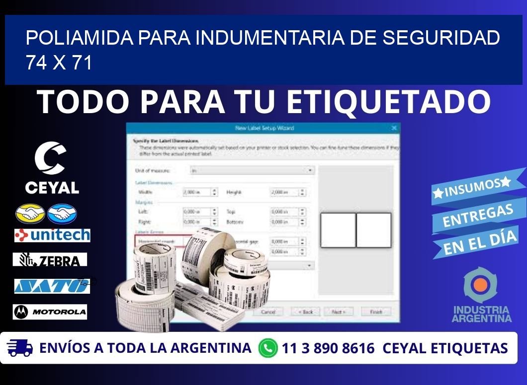 POLIAMIDA PARA INDUMENTARIA DE SEGURIDAD 74 x 71