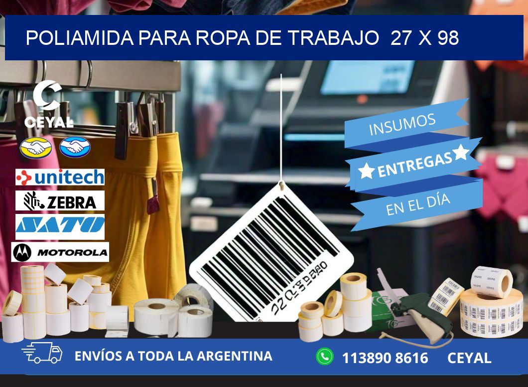 POLIAMIDA PARA ROPA DE TRABAJO 27 x 98