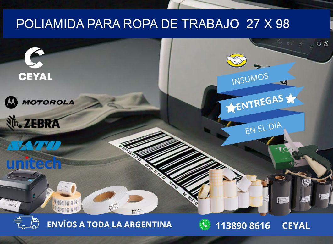 POLIAMIDA PARA ROPA DE TRABAJO  27 x 98