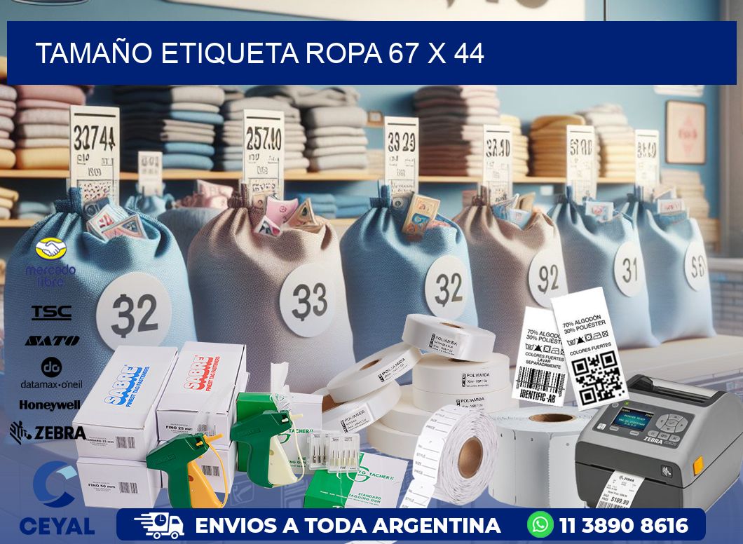 TAMAÑO ETIQUETA ROPA 67 x 44