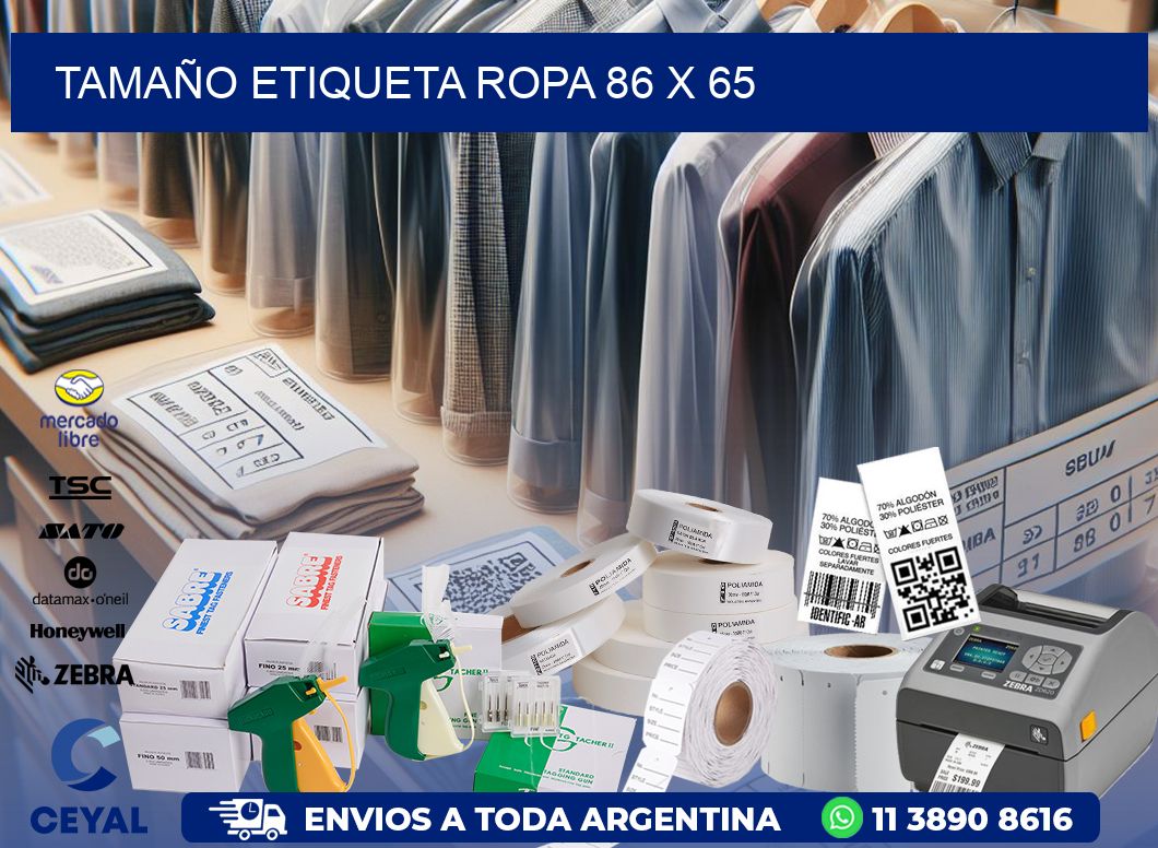 TAMAÑO ETIQUETA ROPA 86 x 65