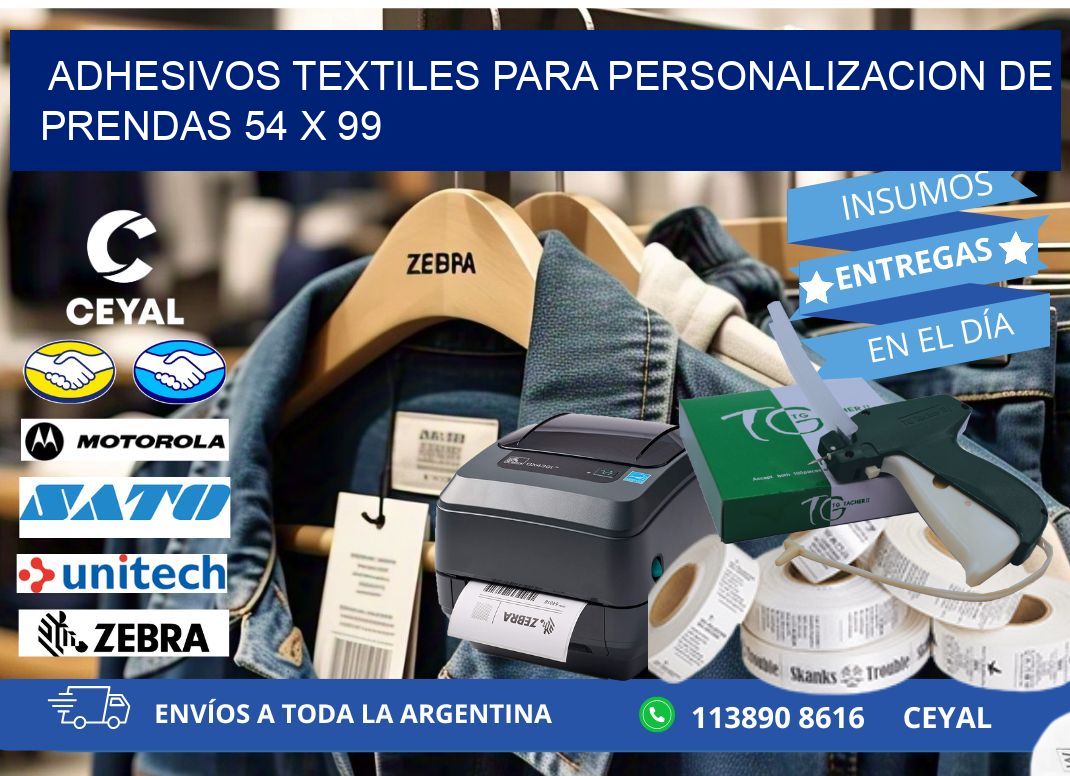 ADHESIVOS TEXTILES PARA PERSONALIZACION DE PRENDAS 54 x 99