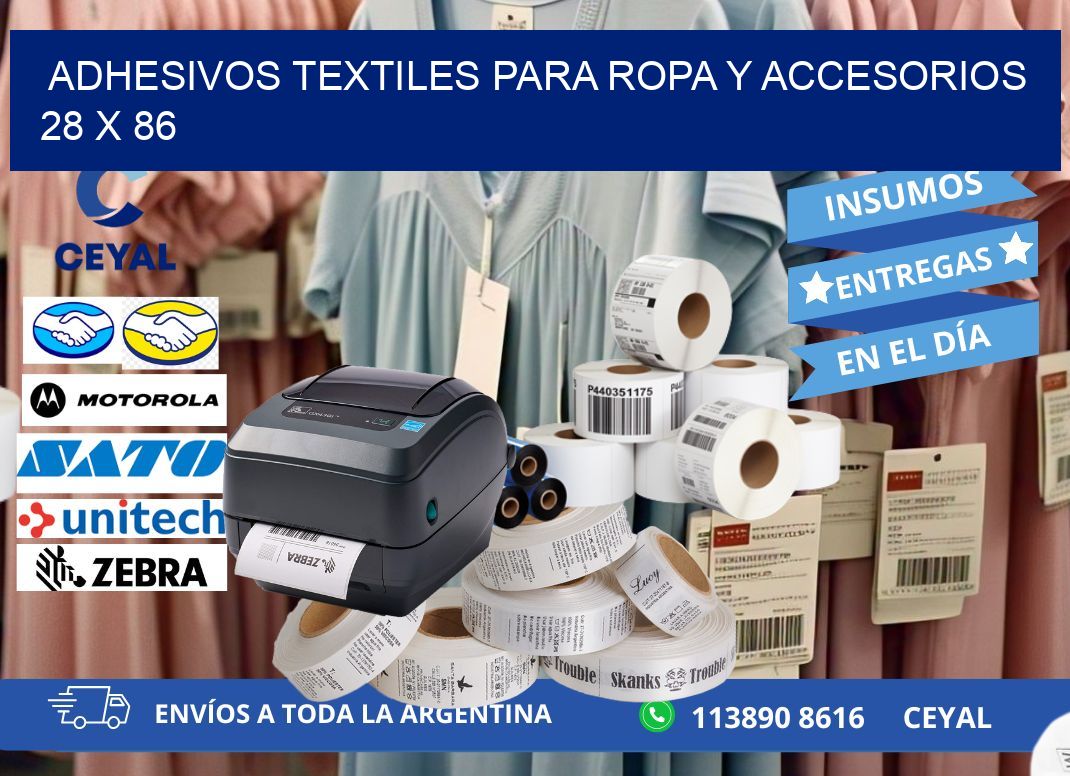 ADHESIVOS TEXTILES PARA ROPA Y ACCESORIOS 28 x 86
