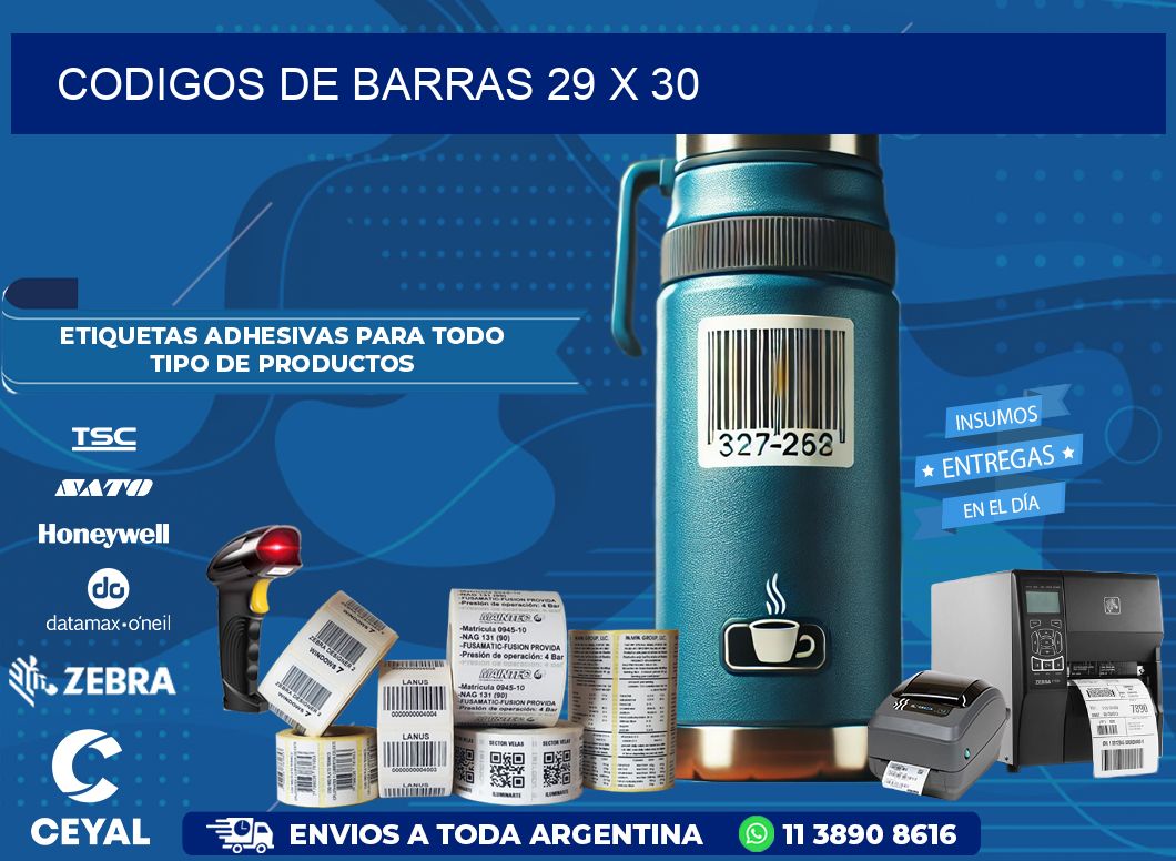 CODIGOS DE BARRAS 29 x 30