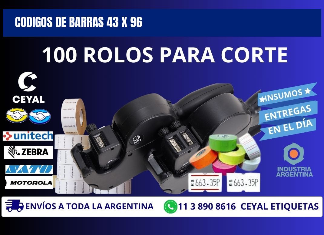 CODIGOS DE BARRAS 43 x 96