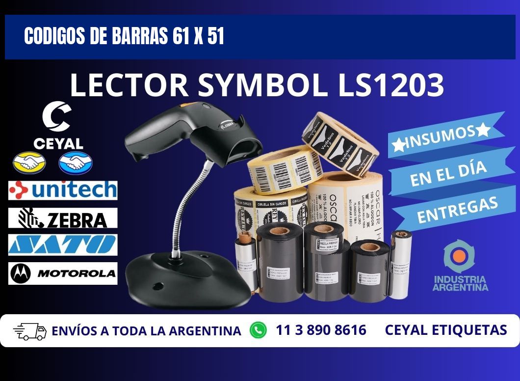 CODIGOS DE BARRAS 61 x 51
