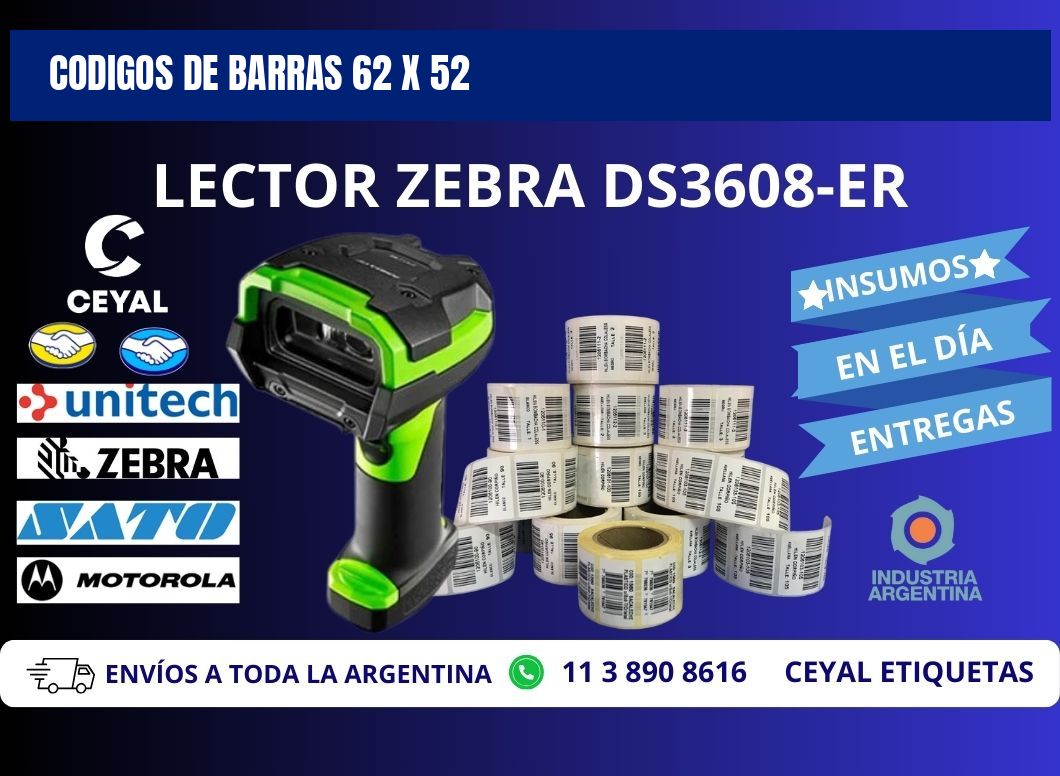 CODIGOS DE BARRAS 62 x 52