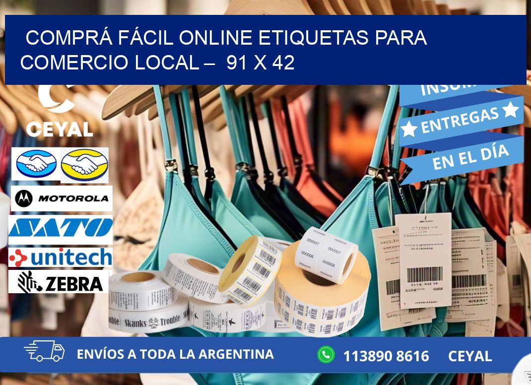 COMPRÁ FÁCIL ONLINE ETIQUETAS PARA COMERCIO LOCAL – 91 x 42