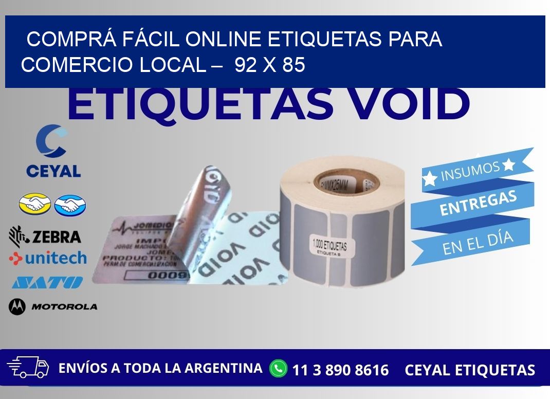 COMPRÁ FÁCIL ONLINE ETIQUETAS PARA COMERCIO LOCAL –  92 x 85