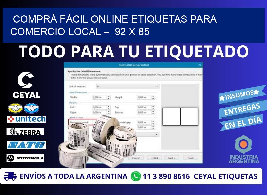 COMPRÁ FÁCIL ONLINE ETIQUETAS PARA COMERCIO LOCAL –  92 x 85