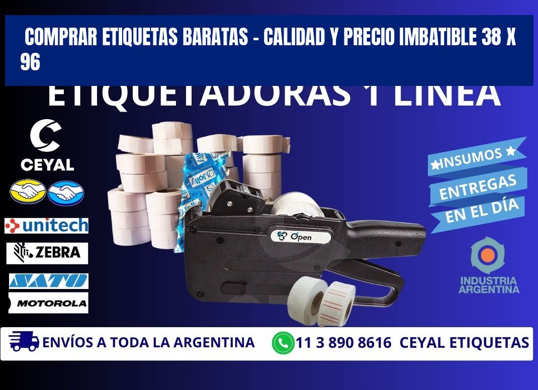 COMPRAR ETIQUETAS BARATAS – CALIDAD Y PRECIO IMBATIBLE 38 x 96