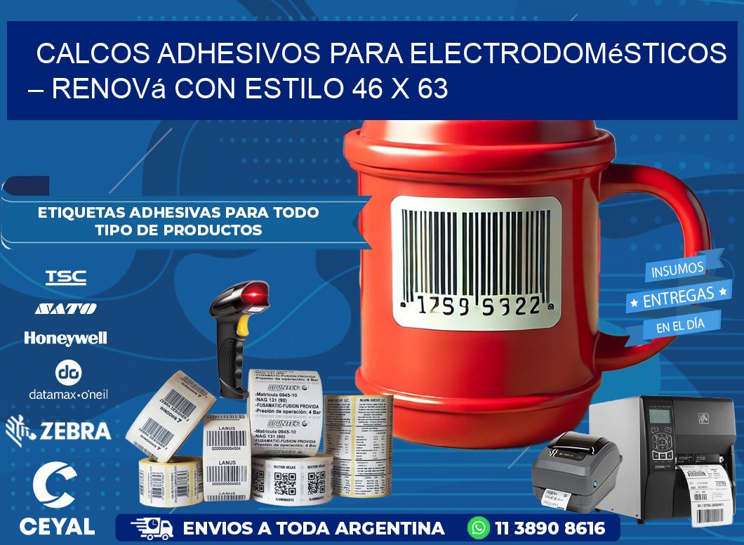 Calcos Adhesivos para Electrodomésticos – Renová con Estilo 46 x 63