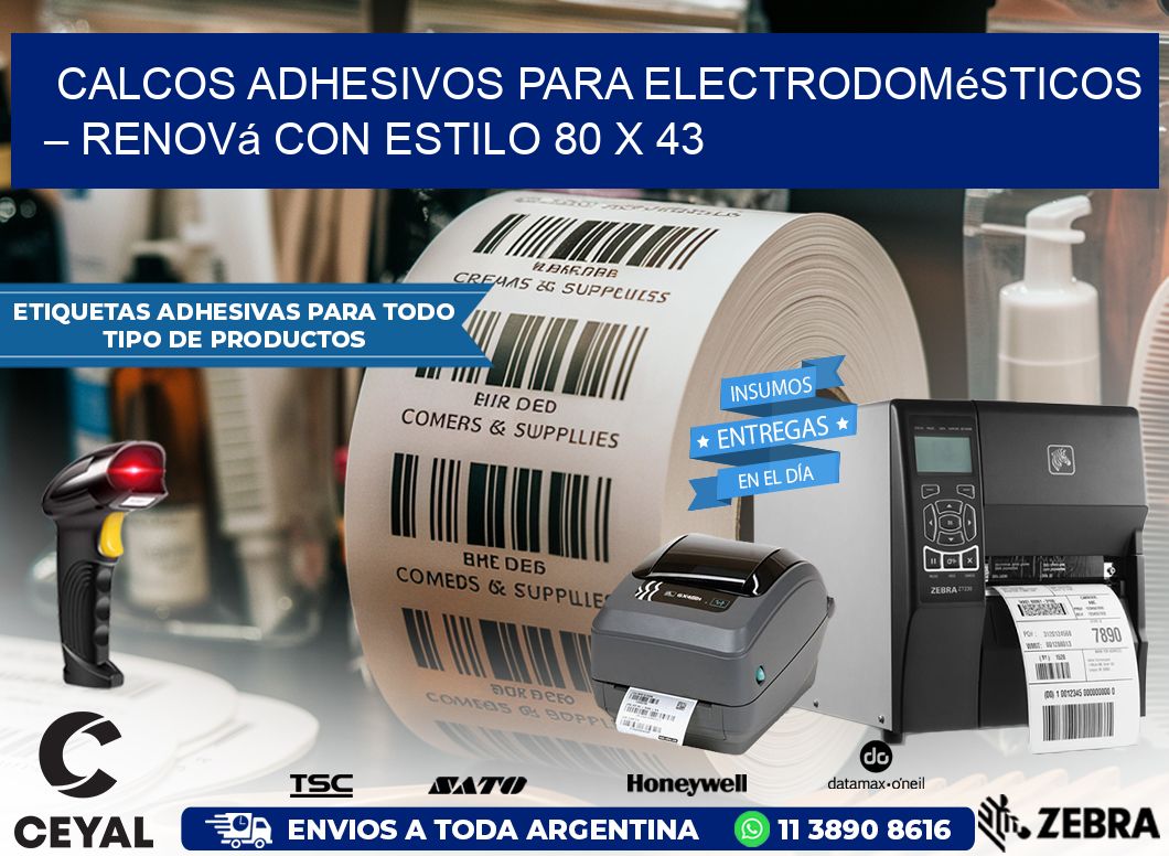 Calcos Adhesivos para Electrodomésticos – Renová con Estilo 80 x 43