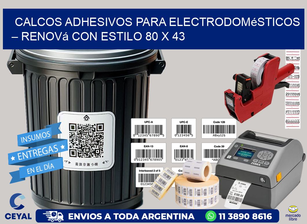 Calcos Adhesivos para Electrodomésticos – Renová con Estilo 80 x 43