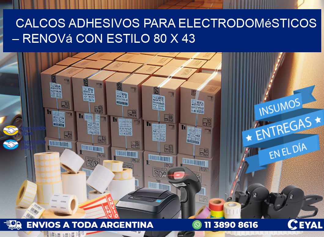 Calcos Adhesivos para Electrodomésticos – Renová con Estilo 80 x 43