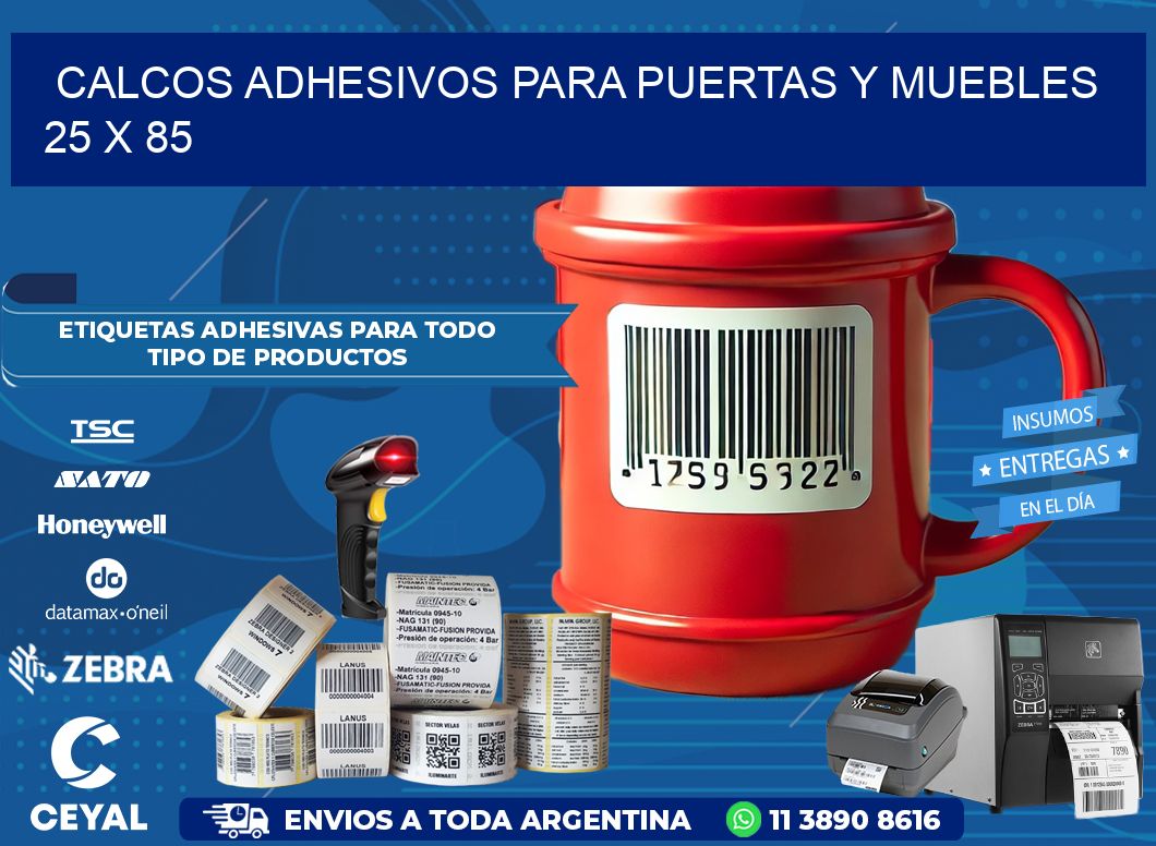 Calcos Adhesivos para Puertas y Muebles 25 x 85
