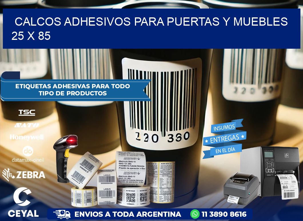 Calcos Adhesivos para Puertas y Muebles 25 x 85