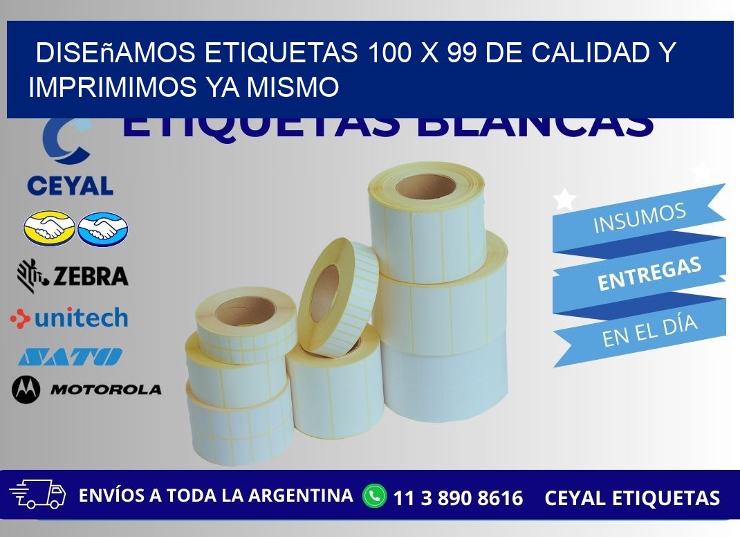 Diseñamos Etiquetas 100 x 99 de Calidad y Imprimimos Ya Mismo