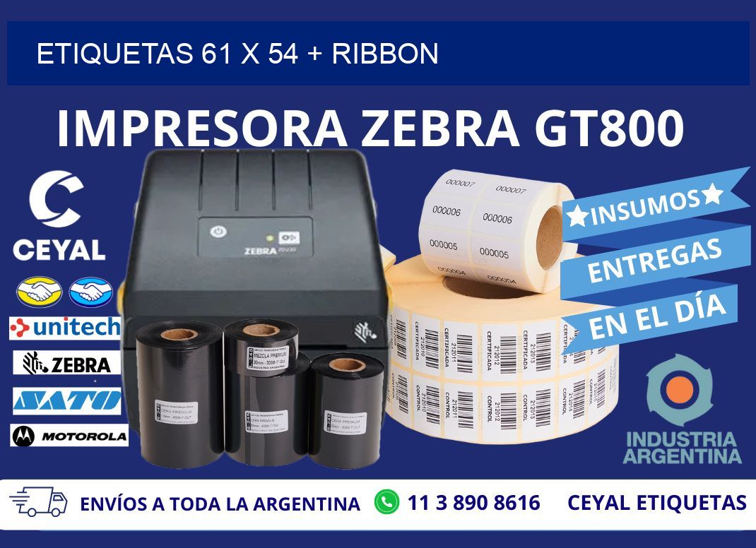 ETIQUETAS 61 x 54 + RIBBON