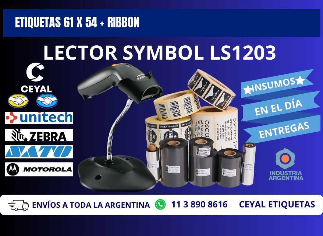 ETIQUETAS 61 x 54 + RIBBON