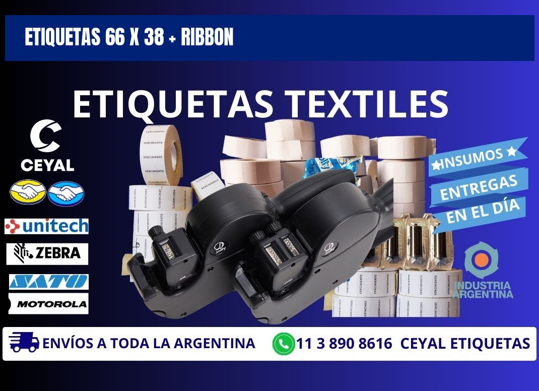 ETIQUETAS 66 x 38 + RIBBON