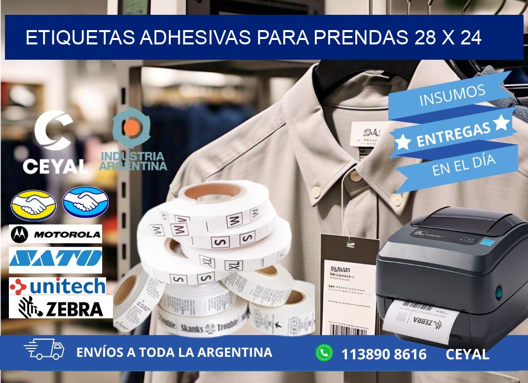ETIQUETAS ADHESIVAS PARA PRENDAS 28 x 24